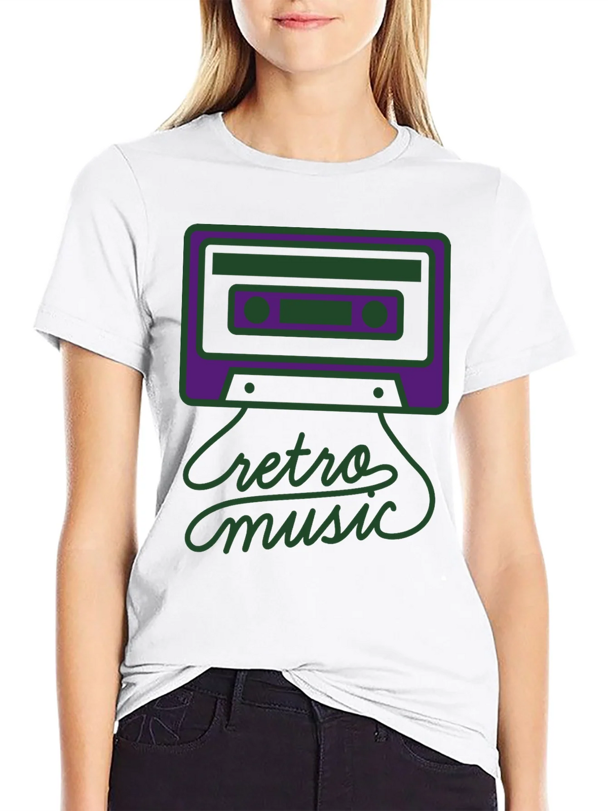 Retro Music Graphic Tee - Black product image 8