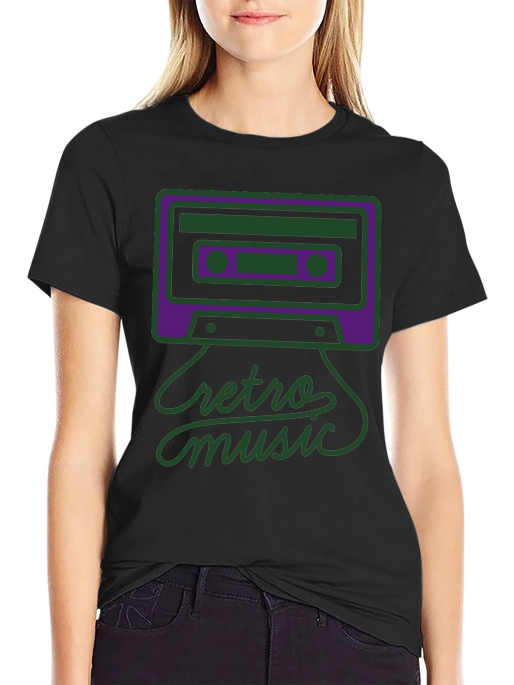Retro Music Graphic Tee - Black product image 2