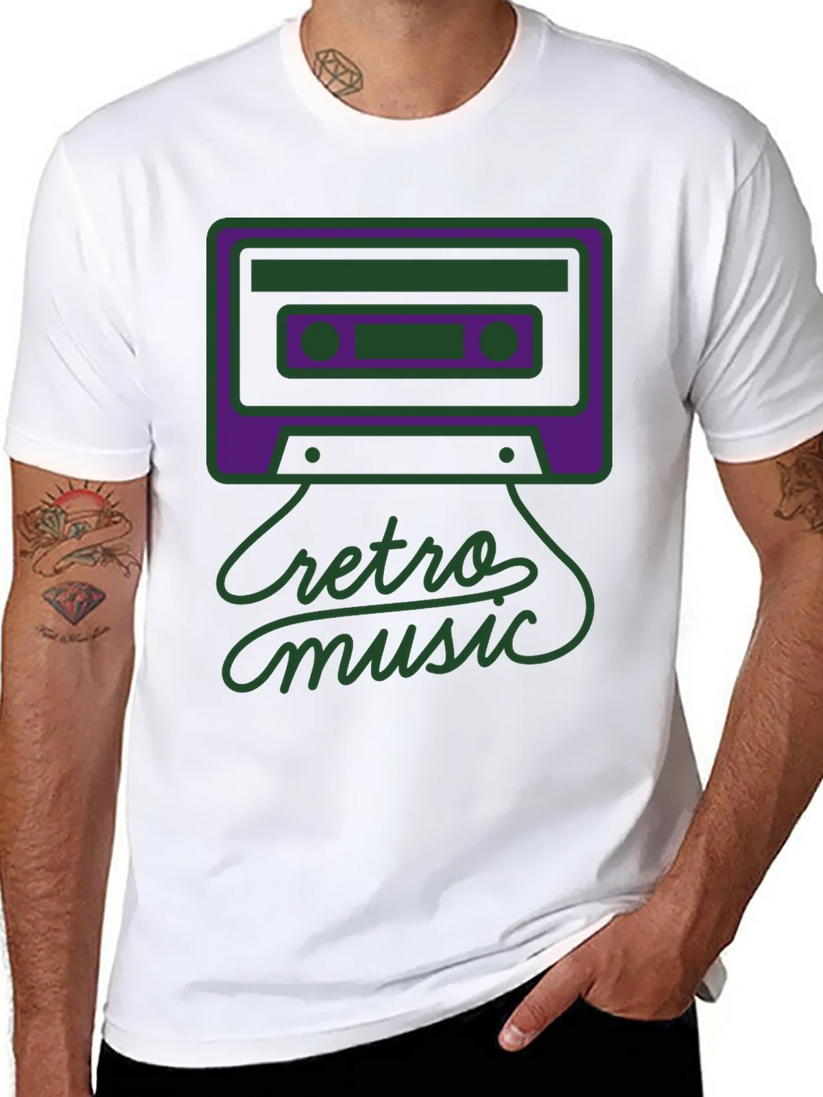 Retro Music Graphic Tee - Black product image 7