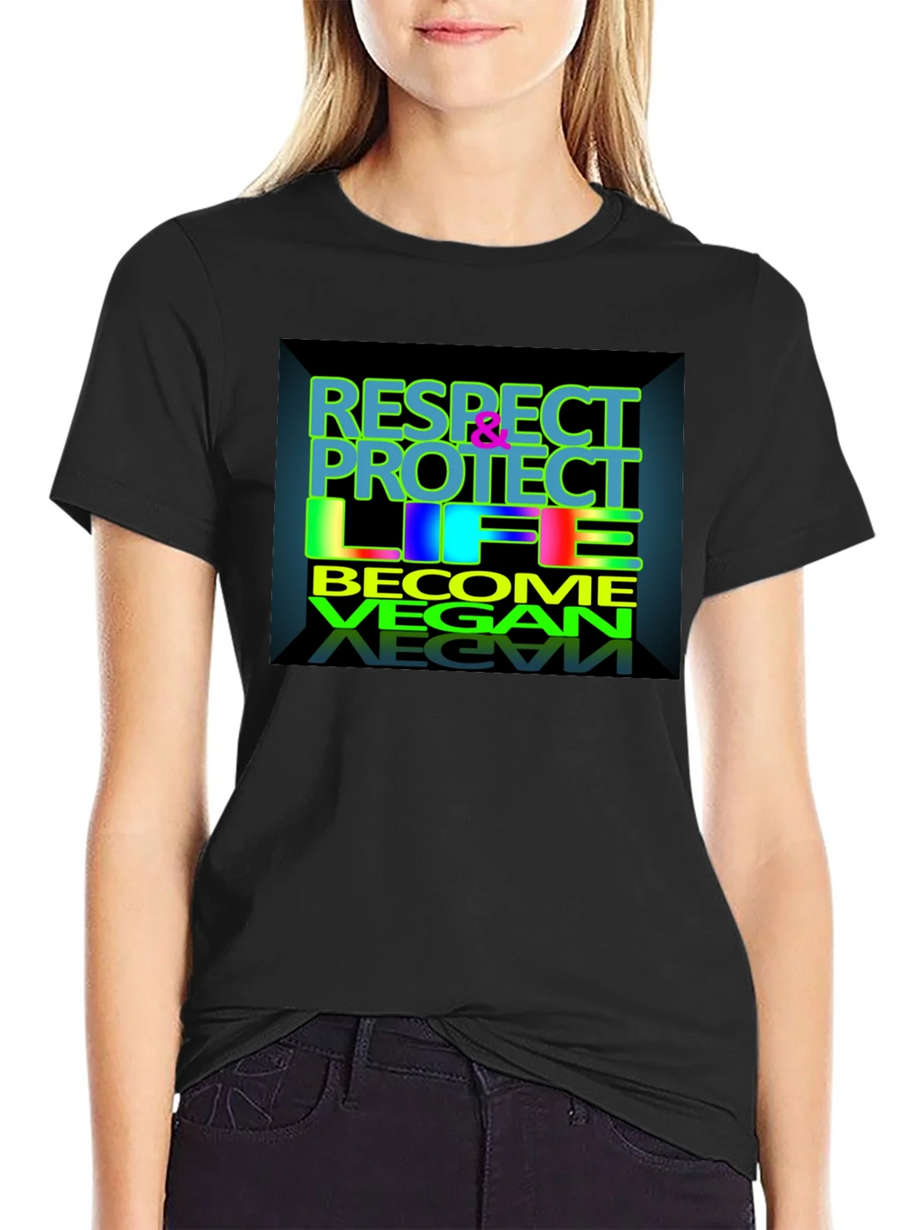 Respect Protect Life Vegan T-Shirt product image 2