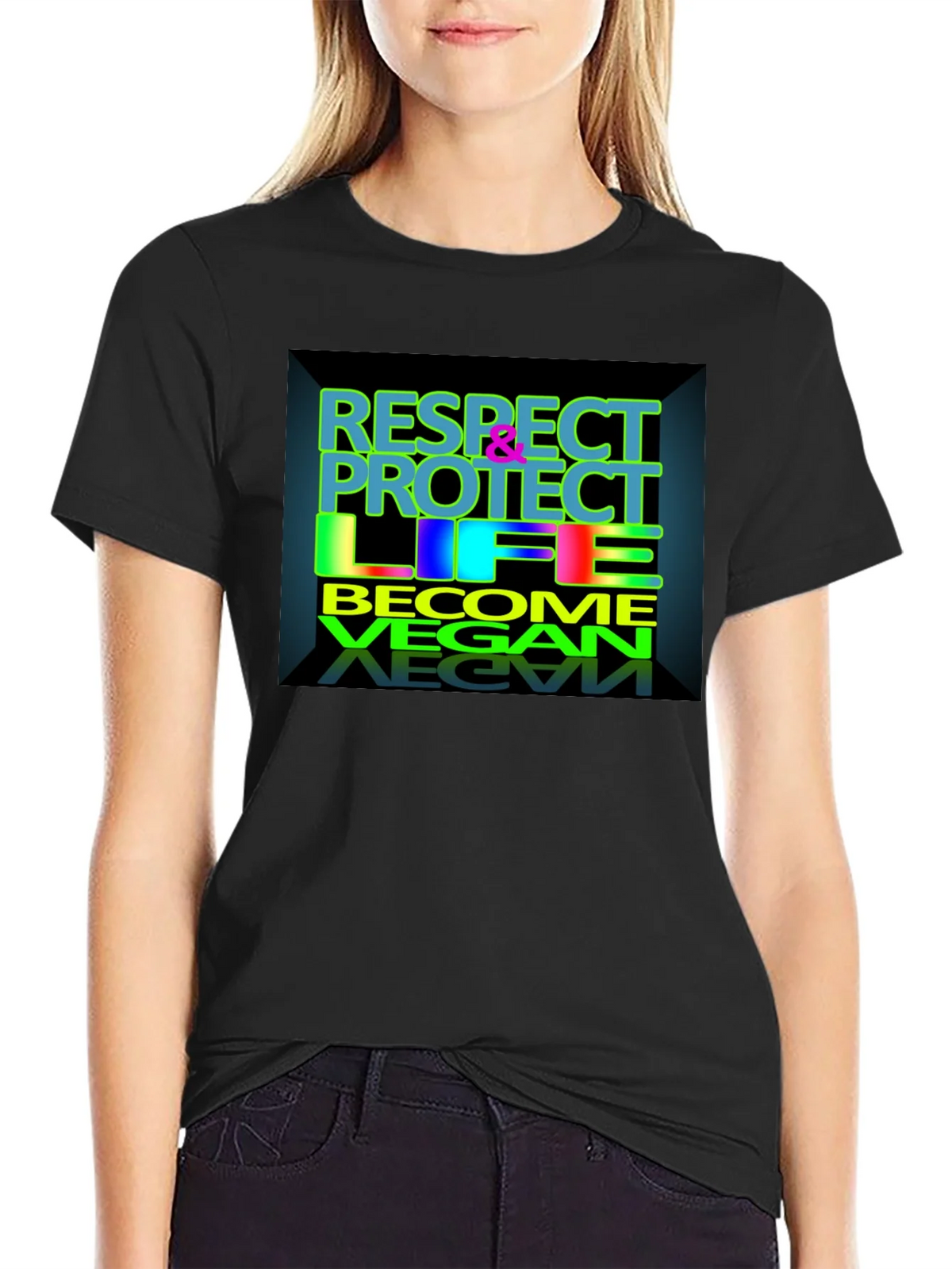 Respect Protect Life Vegan T-Shirt product image 2