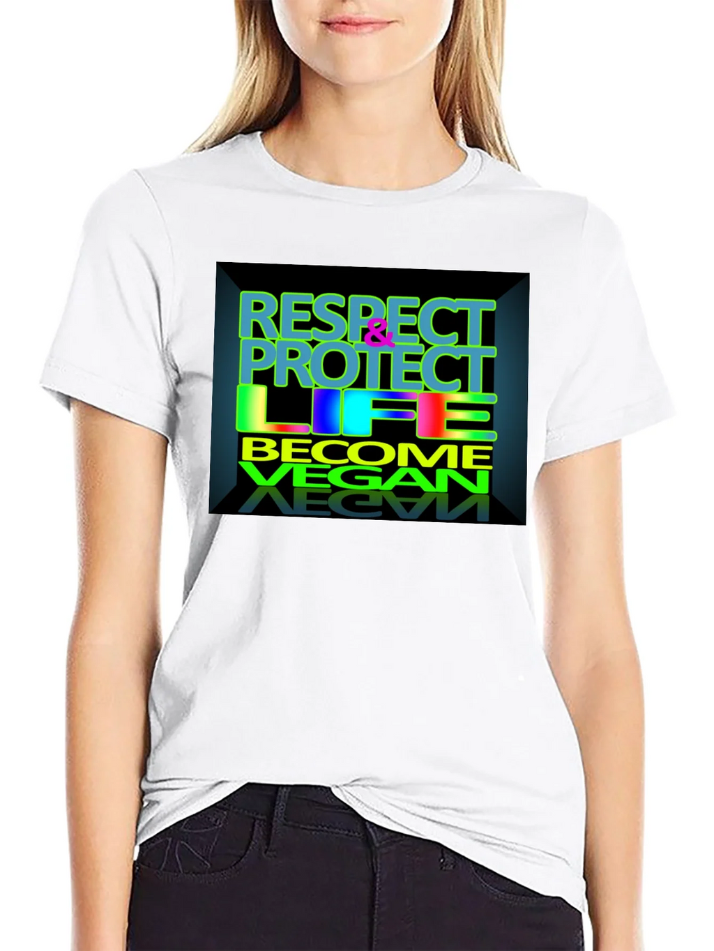 Respect Protect Life Vegan T-Shirt product image 8