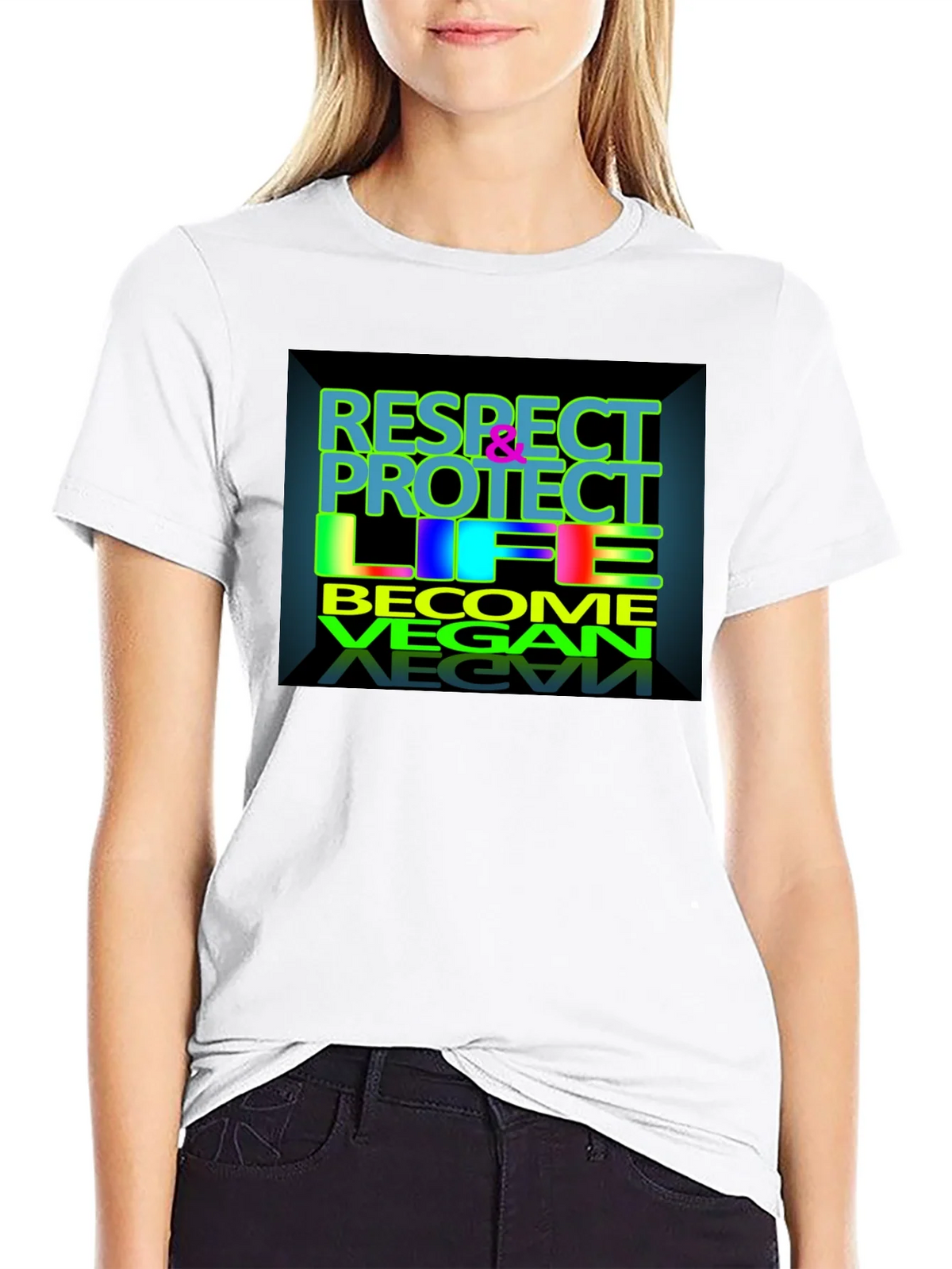 Respect Protect Life Vegan T-Shirt product image 8
