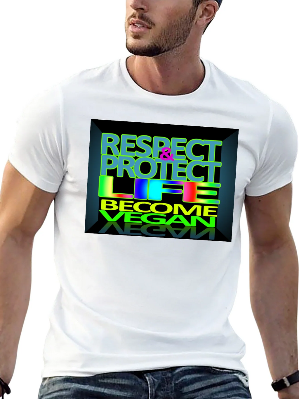 Respect Protect Life Vegan T-Shirt product image 11