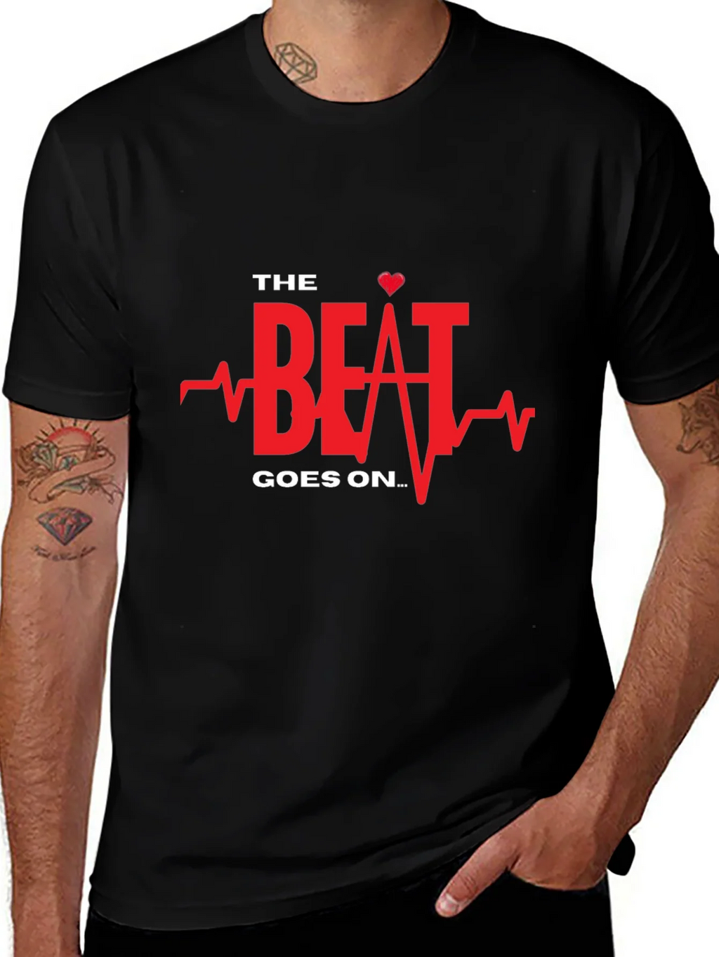 The Beat Goes On Black Graphic Tee product image 1