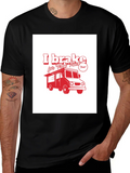 I Brake for Food Truck Black T-Shirt product image 1
