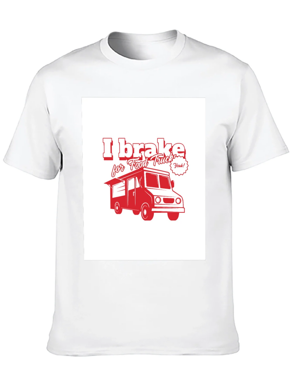 I Brake for Food Truck Black T-Shirt product image 9