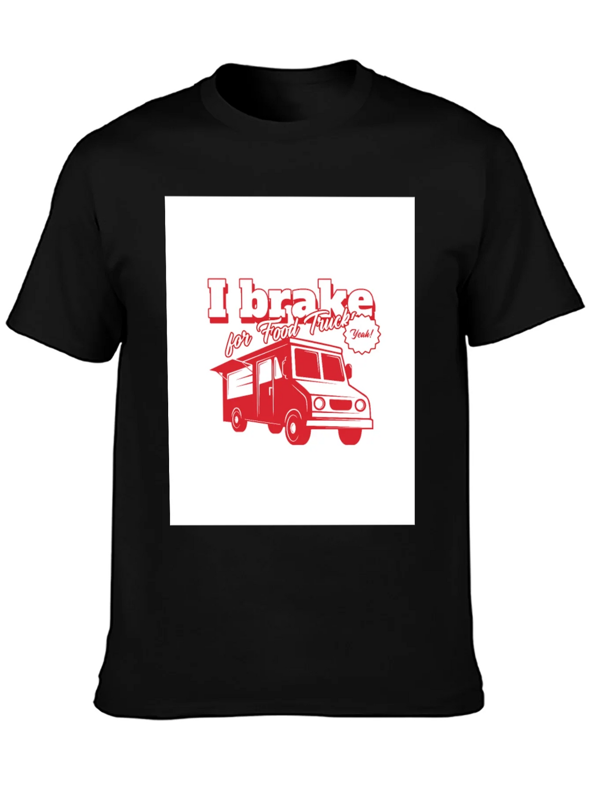 I Brake for Food Truck Black T-Shirt product image 3