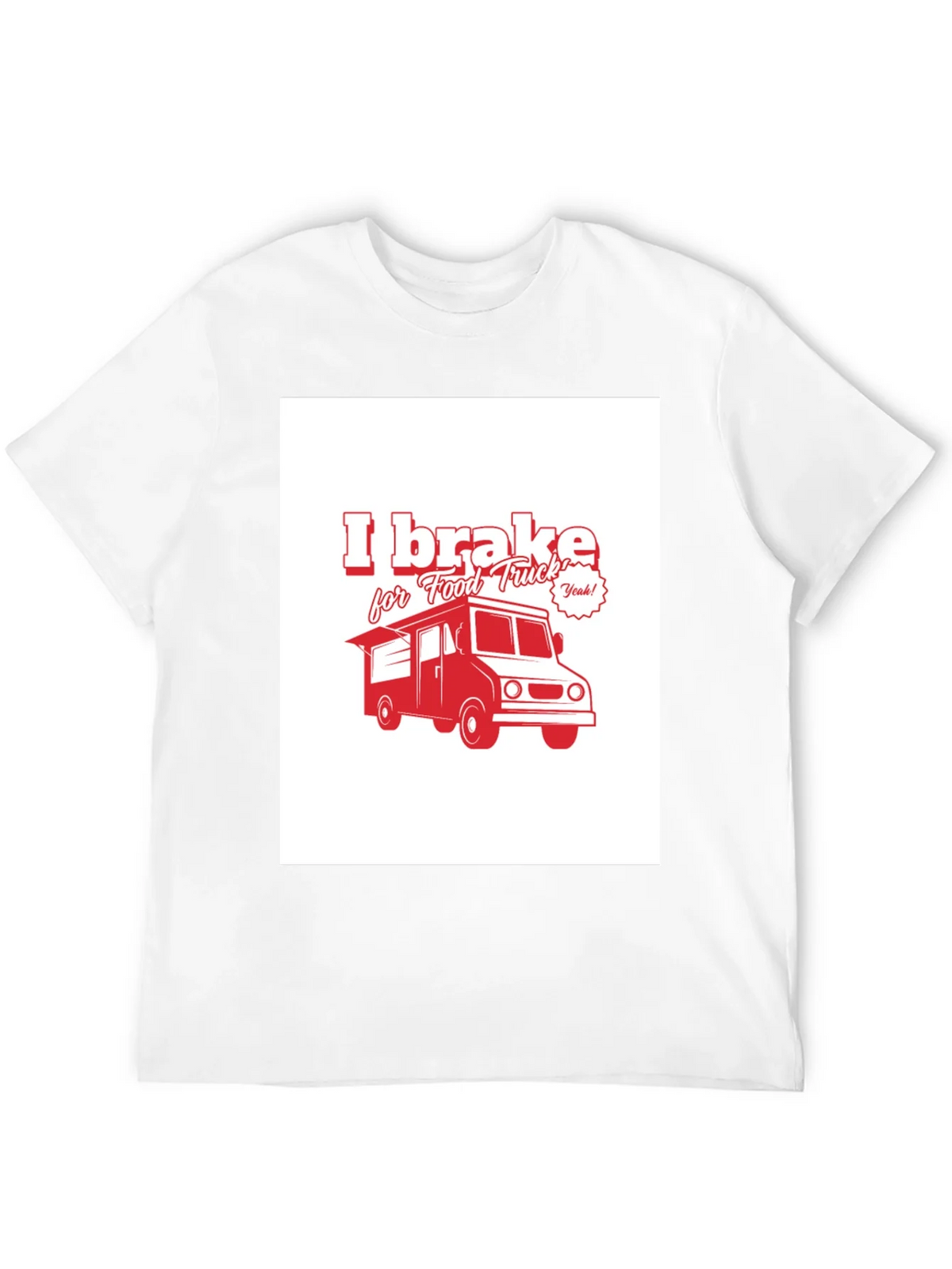 I Brake for Food Truck Black T-Shirt product image 11
