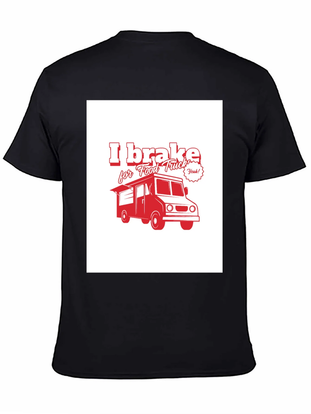 I Brake for Food Truck Black T-Shirt product image 4