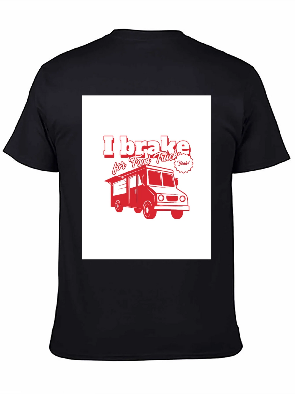 I Brake for Food Truck Black T-Shirt product image 4