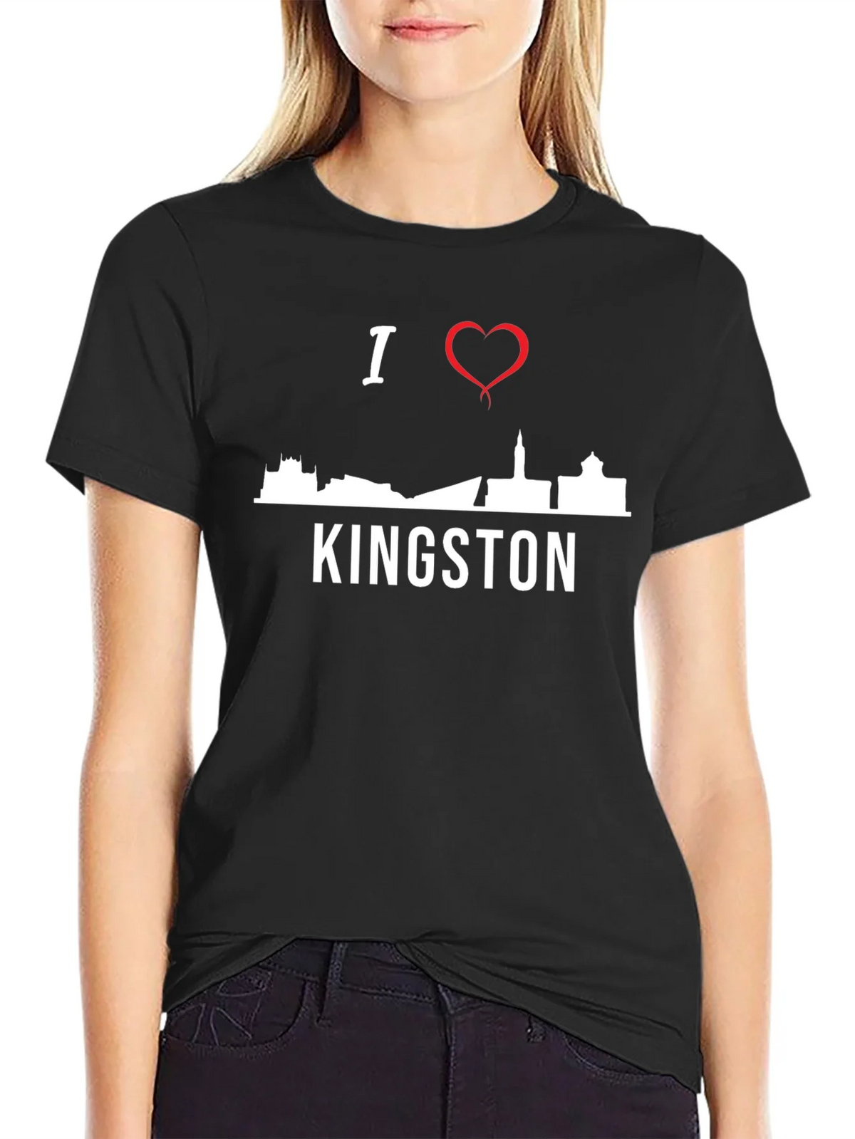 I Love Kingston T-Shirt - Skyline Design product image 2