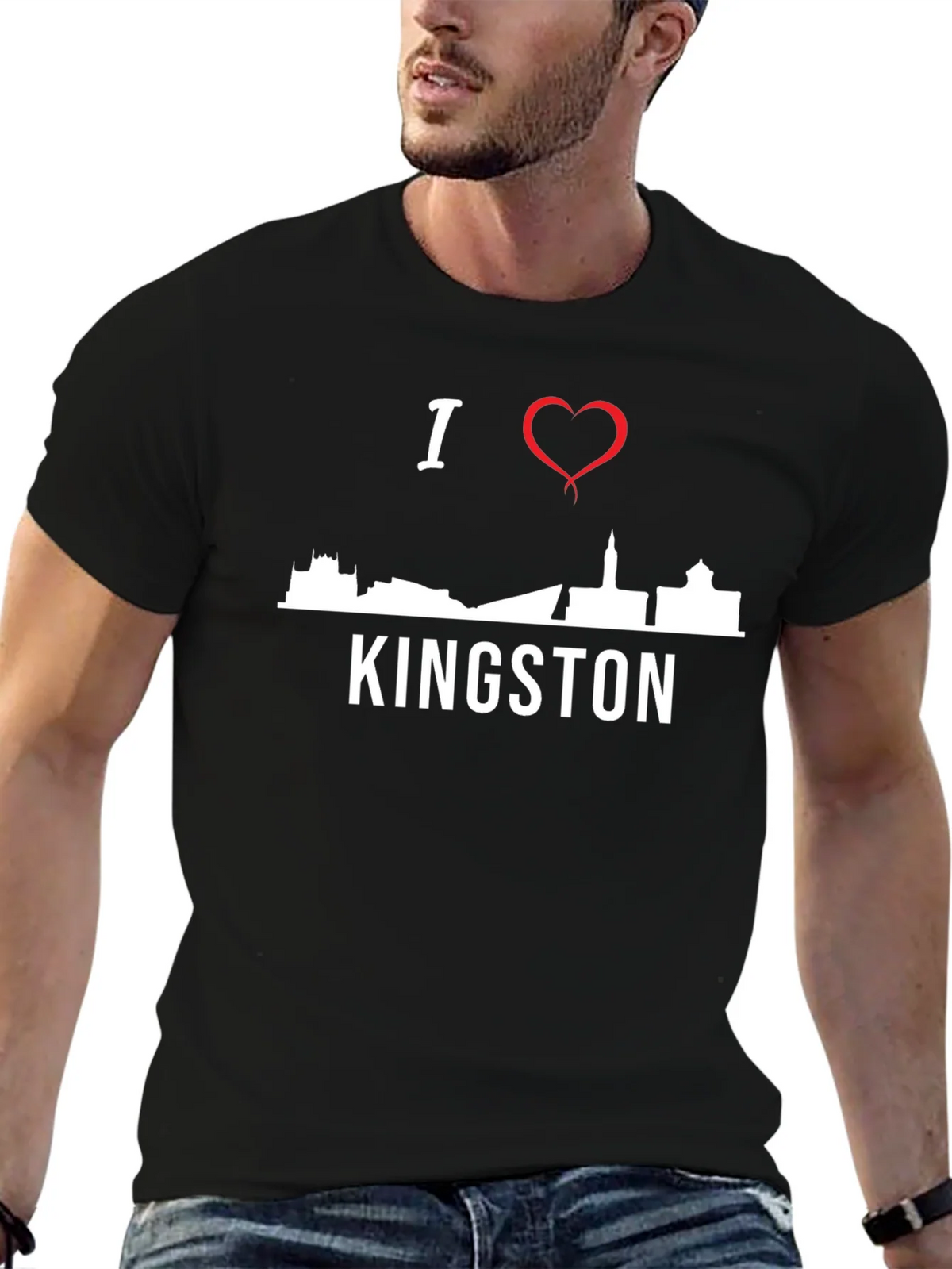 I Love Kingston T-Shirt - Skyline Design product image 6