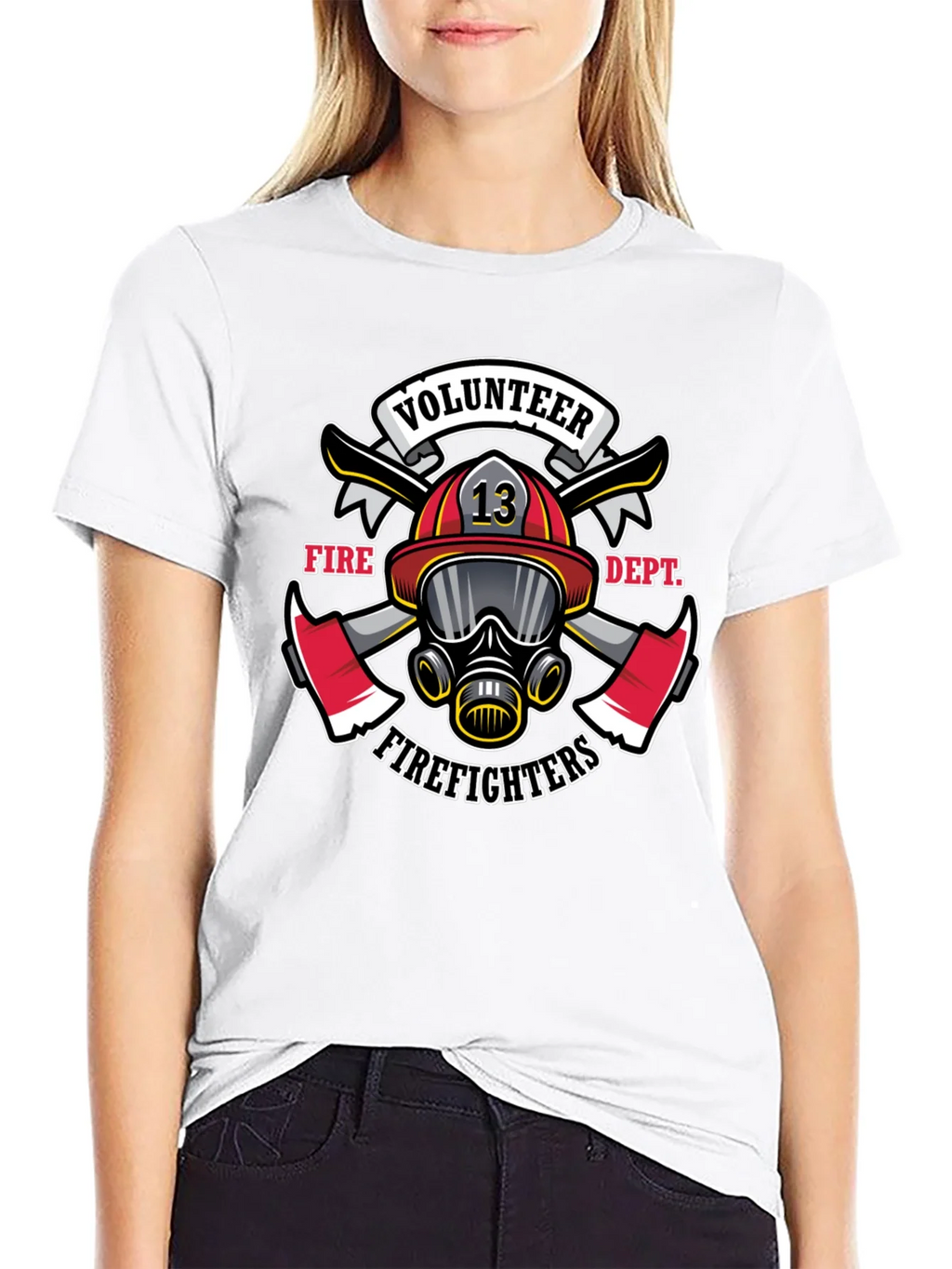 Volunteer Firefighter Graphic Tee - Black product image 6