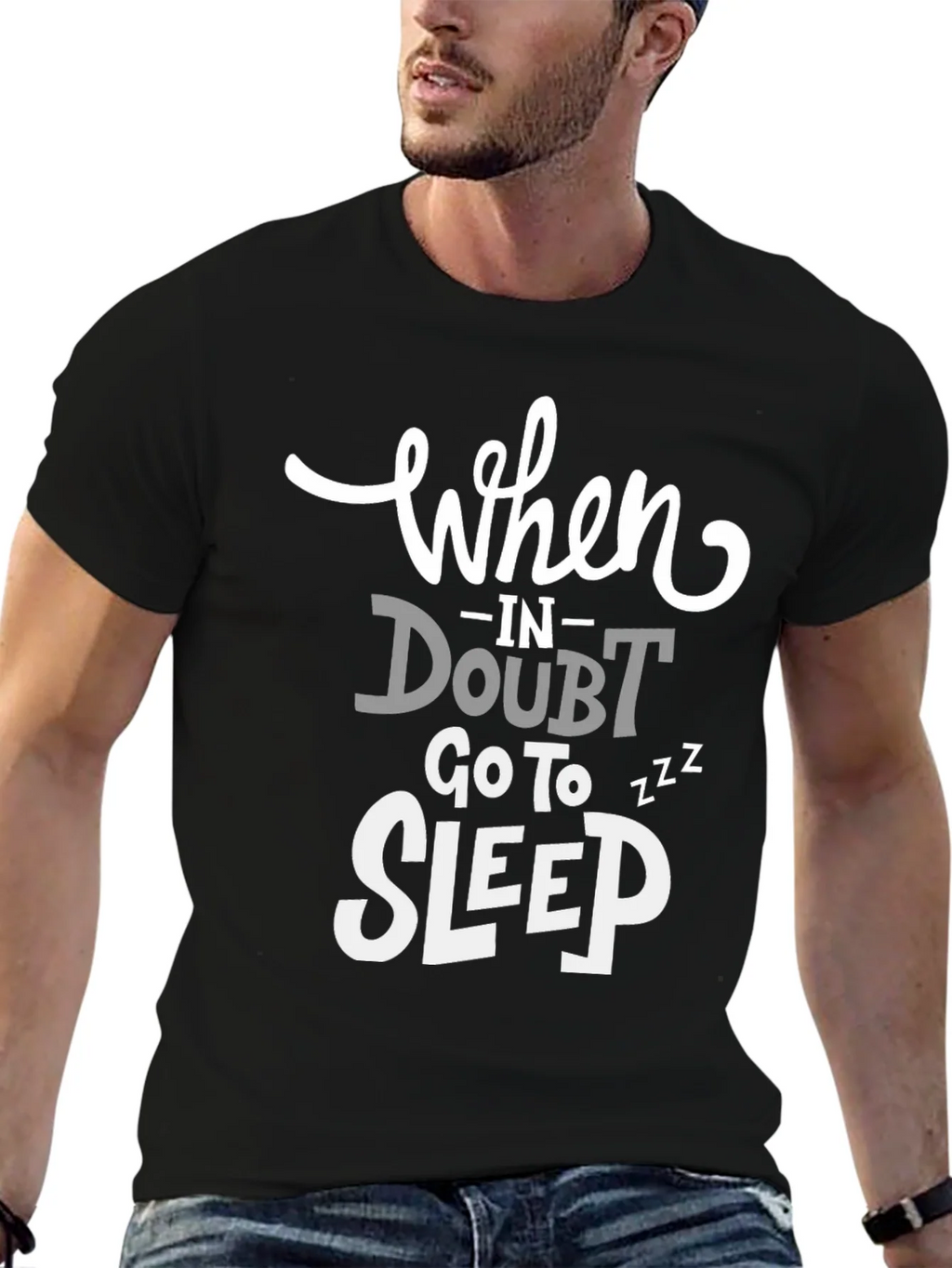 Funny Graphic Tee: When in Doubt Go to Sleep product image 6