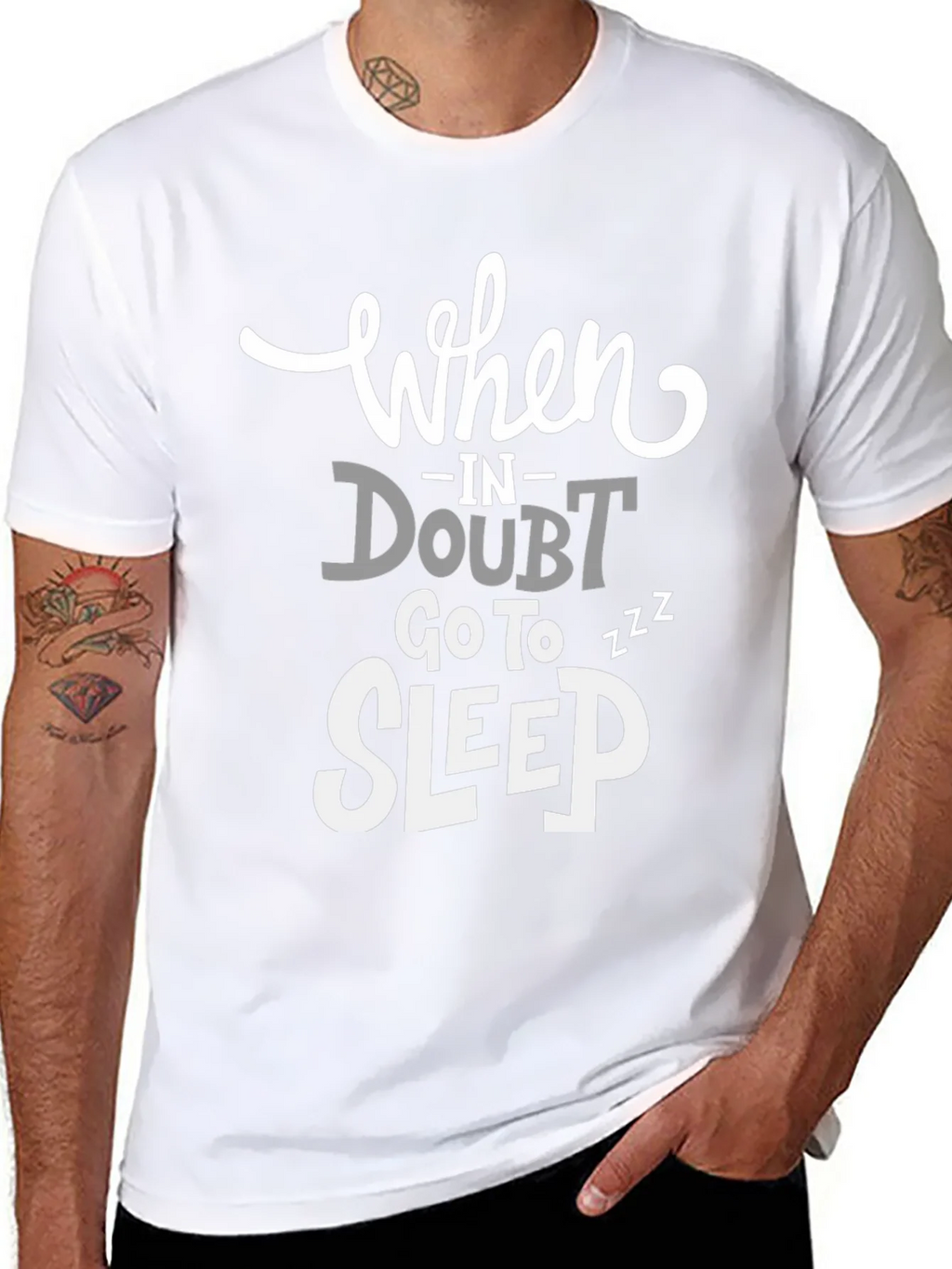 Funny Graphic Tee: When in Doubt Go to Sleep product image 7
