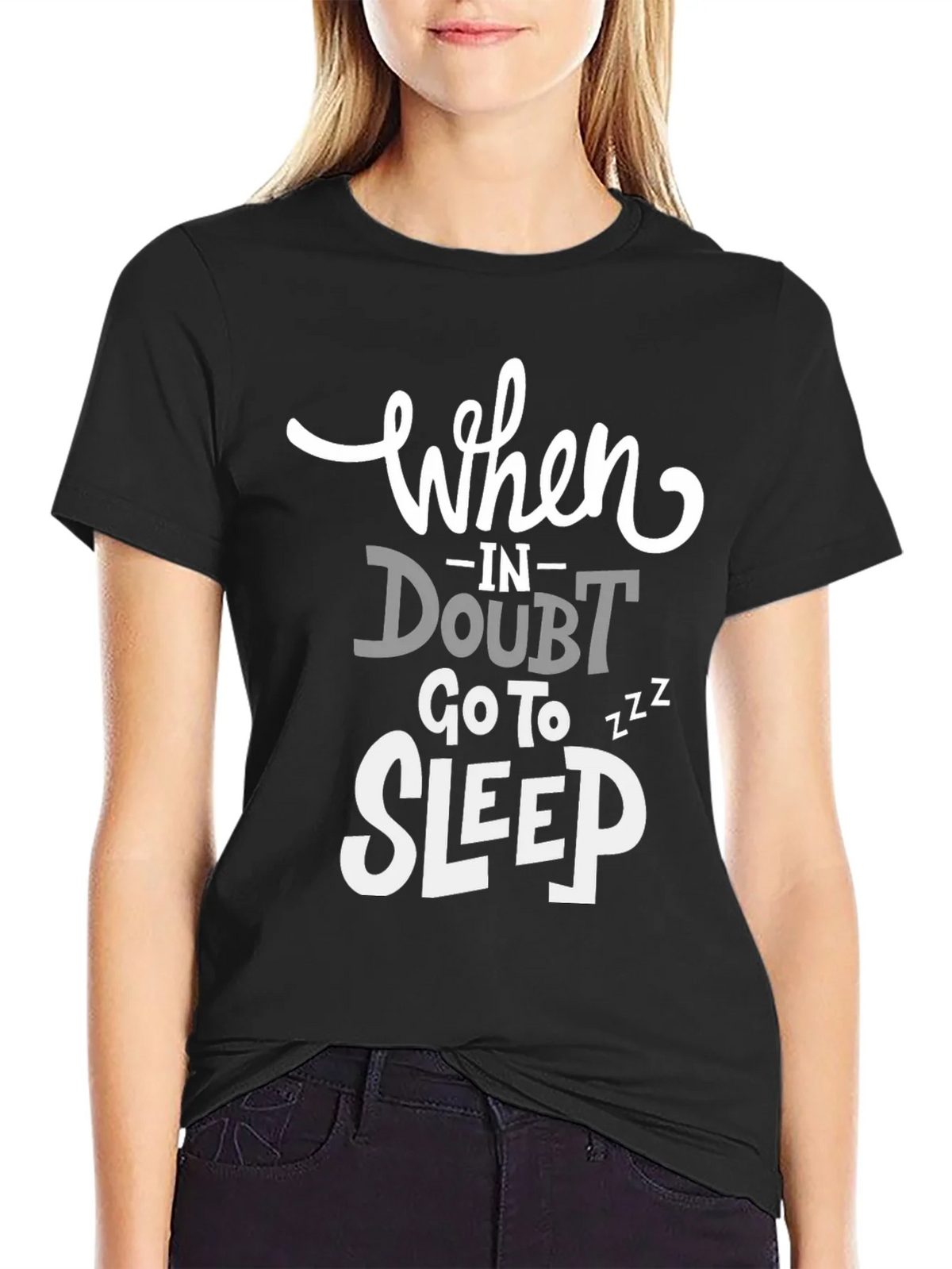 Funny Graphic Tee: When in Doubt Go to Sleep product image 2