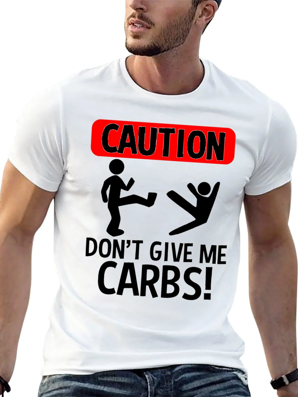 Caution Dont Give Me Carbs T-Shirt product image 12