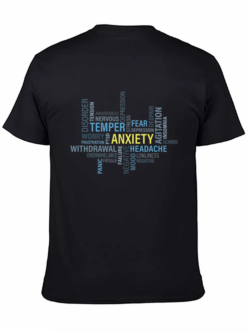 Anxiety Word Cloud Graphic T-Shirt product image 4