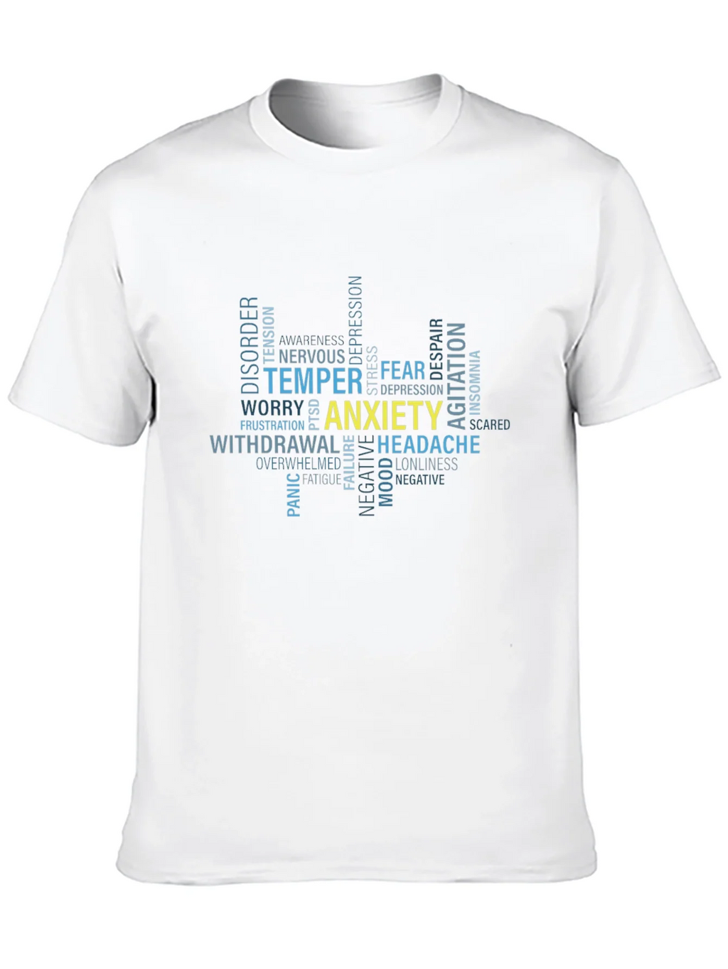 Anxiety Word Cloud Graphic T-Shirt product image 9