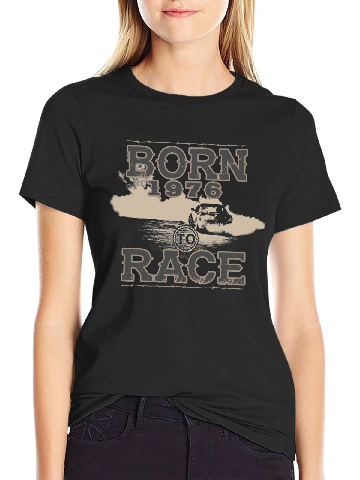 Born 1976 To Race Graphic T-Shirt product image 2