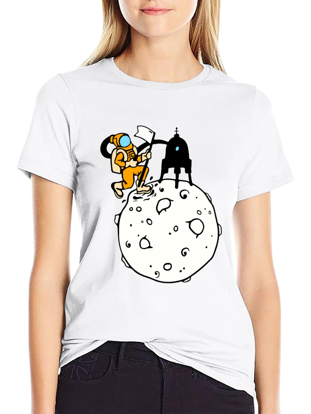 Astronaut Moon Landing Graphic T-Shirt product image 8