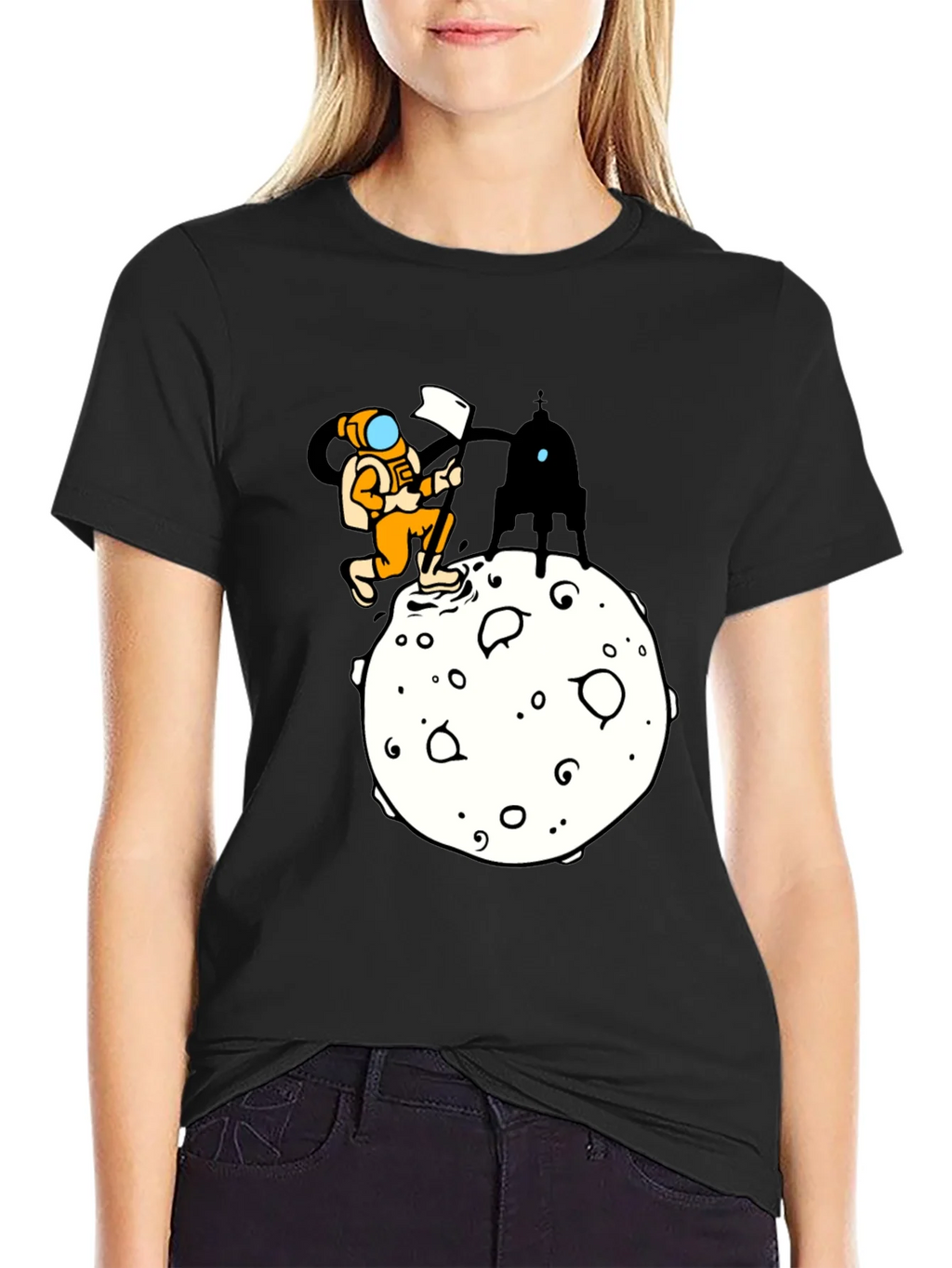 Astronaut Moon Landing Graphic T-Shirt product image 2