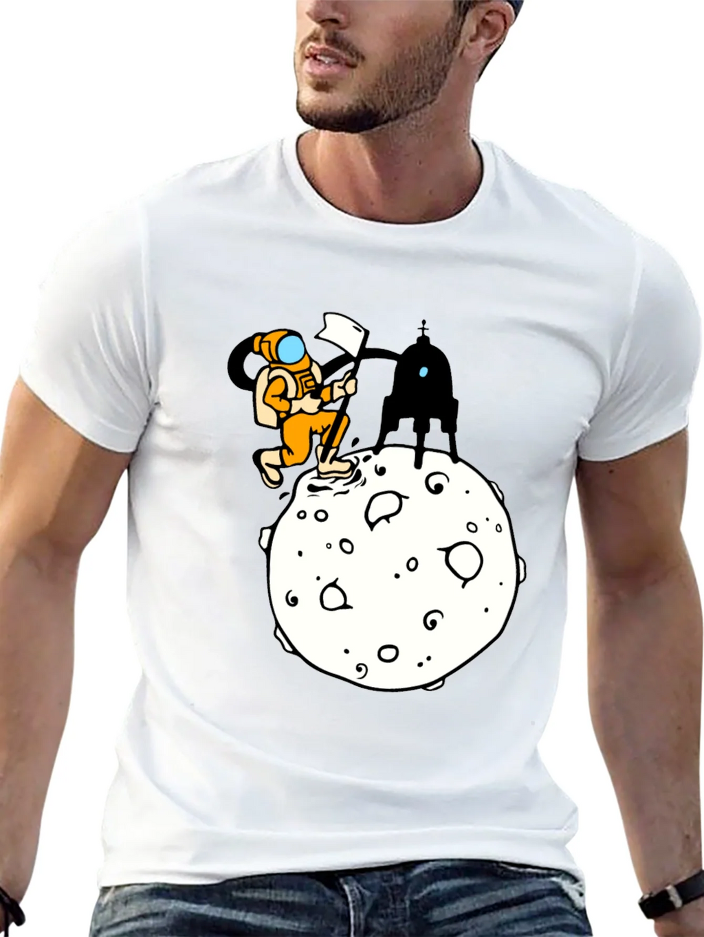 Astronaut Moon Landing Graphic T-Shirt product image 12