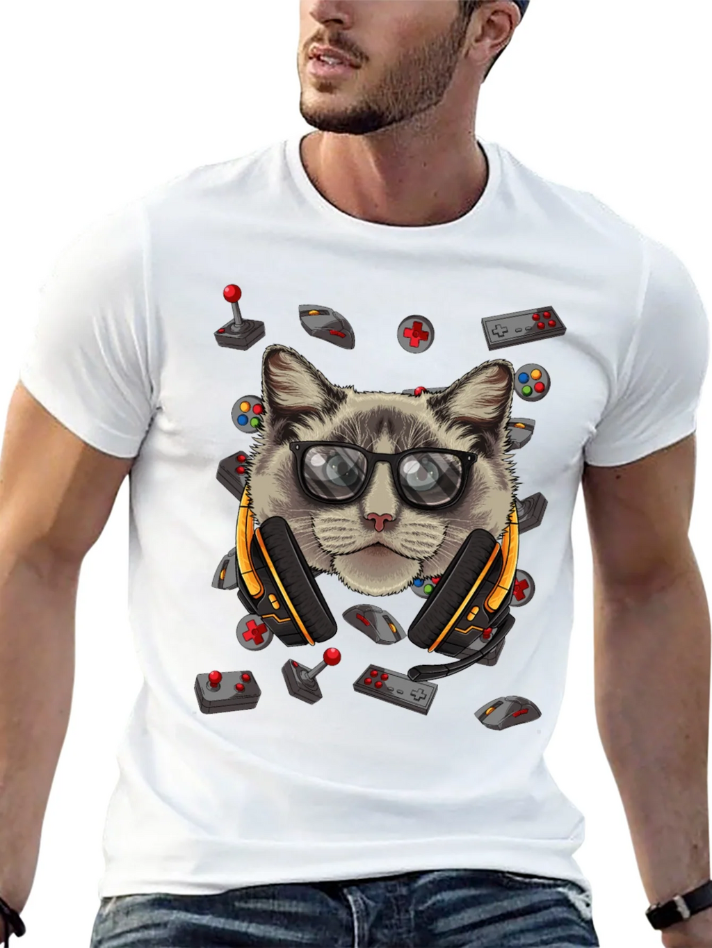 Gamer Cat T-Shirt - Cool Graphic Tee product image 12