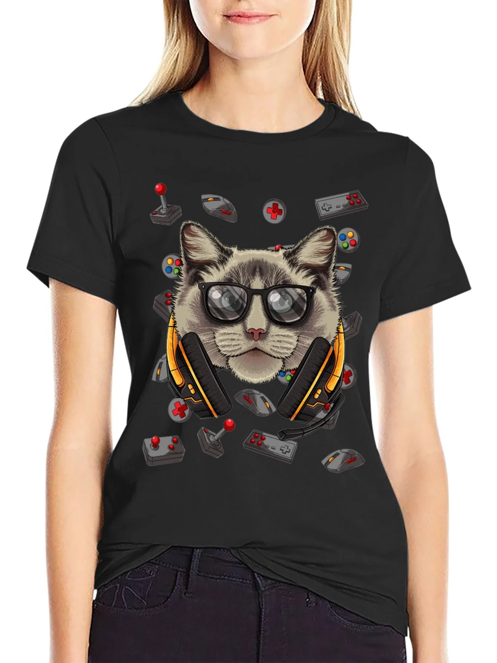 Gamer Cat T-Shirt - Cool Graphic Tee product image 2
