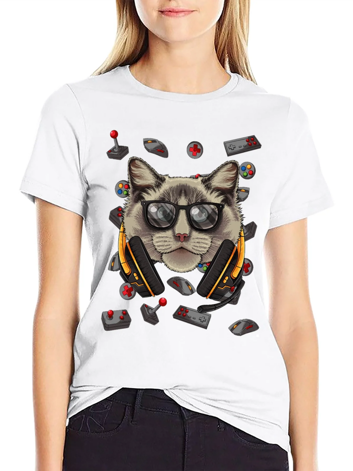 Gamer Cat T-Shirt - Cool Graphic Tee product image 8