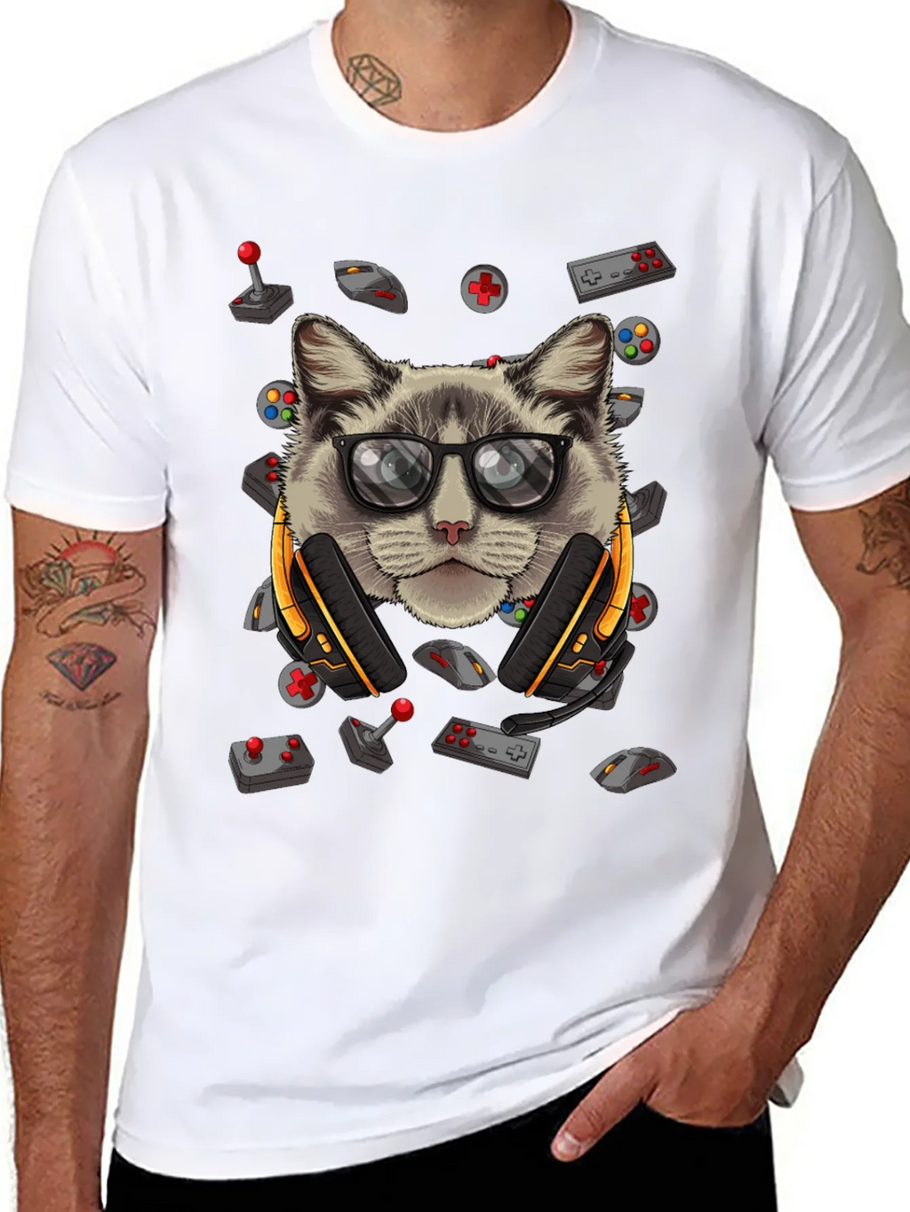 Gamer Cat T-Shirt - Cool Graphic Tee product image 7