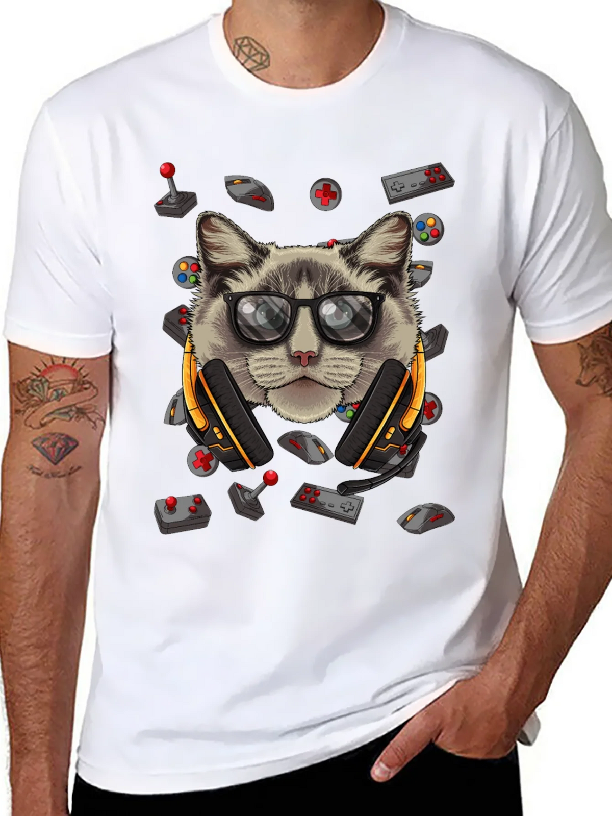 Gamer Cat T-Shirt - Cool Graphic Tee product image 7
