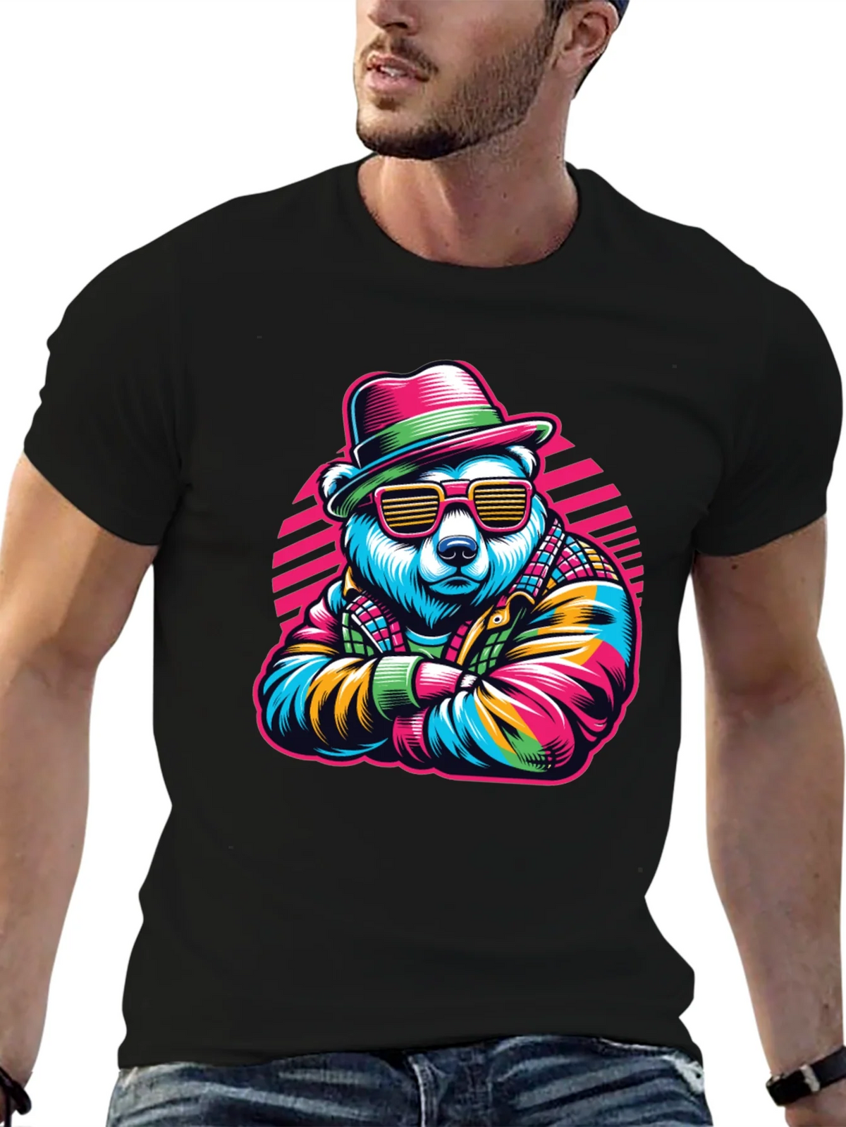 Cool Bear Graphic Tee - Retro Style product image 6