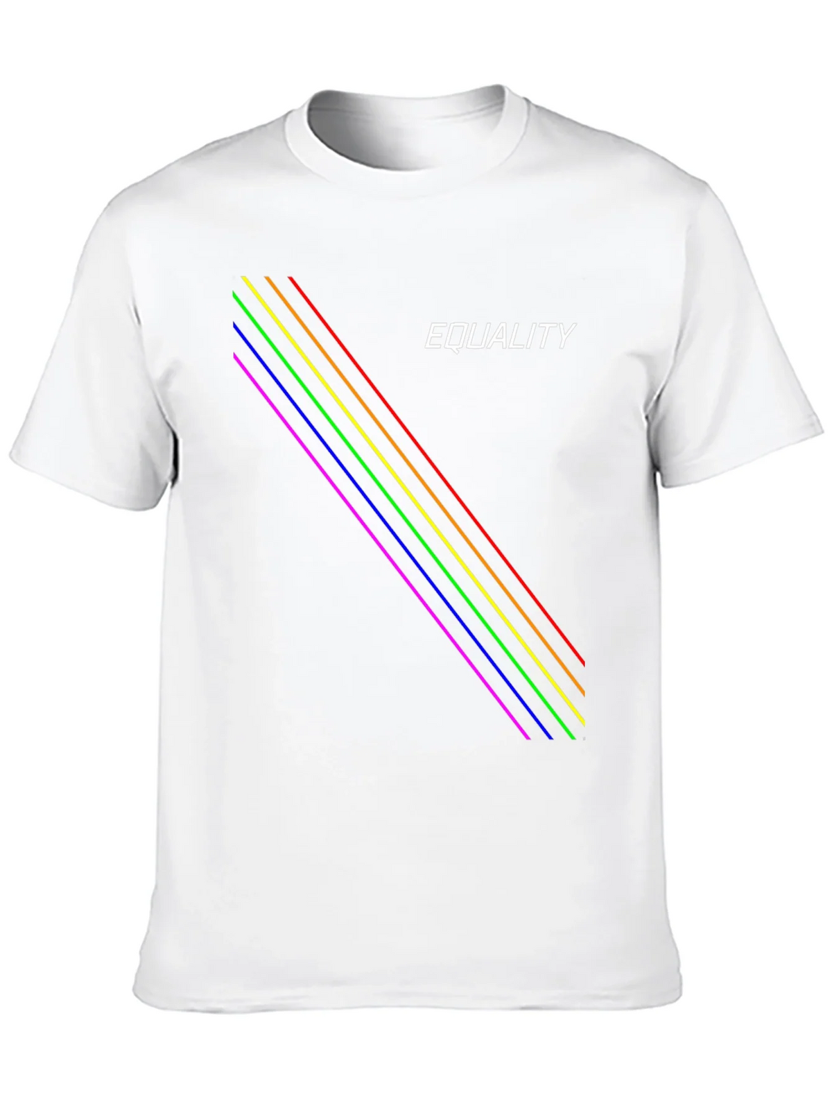 Equality Rainbow Stripe Black T-Shirt product image 8