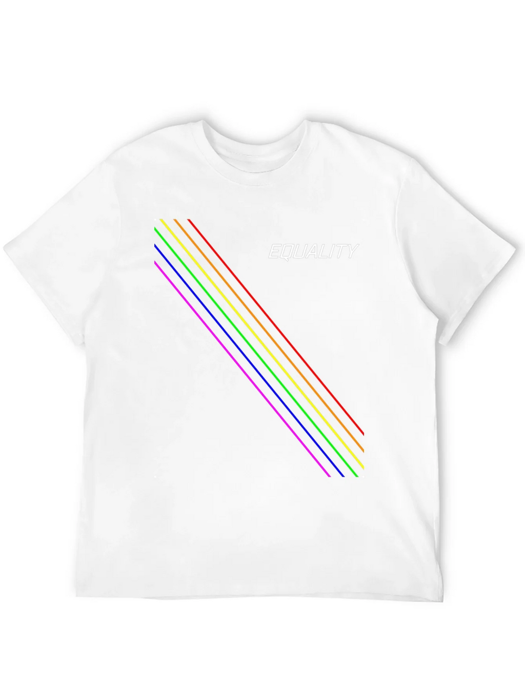 Equality Rainbow Stripe Black T-Shirt product image 10