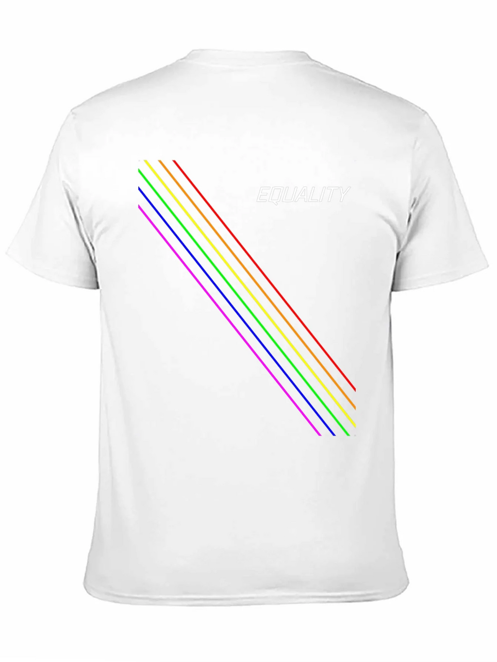 Equality Rainbow Stripe Black T-Shirt product image 9