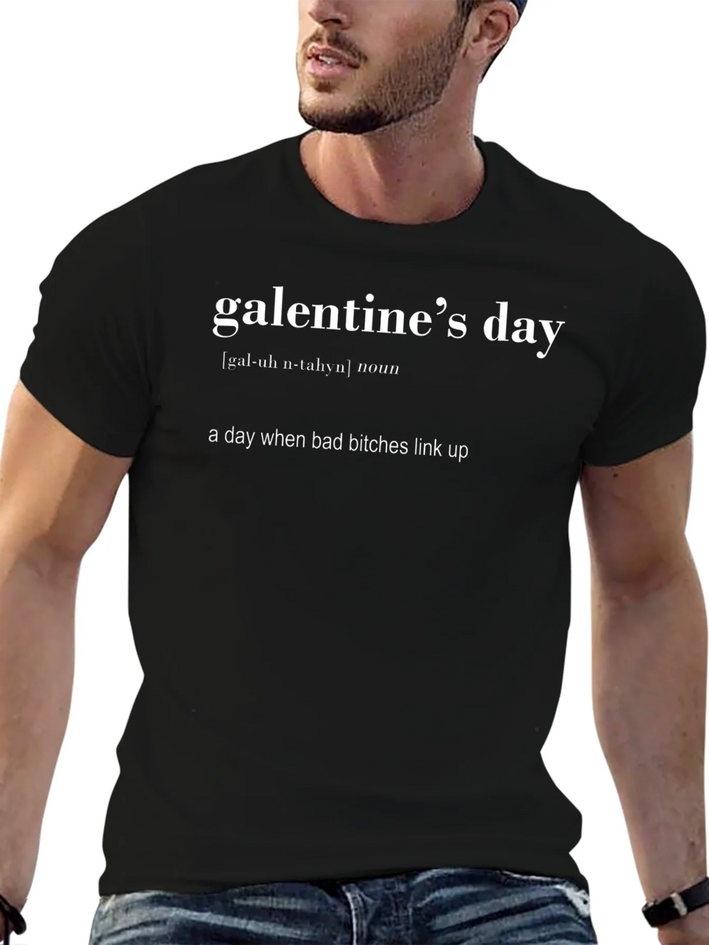 Galentines Day Definition Black T-Shirt product image 5