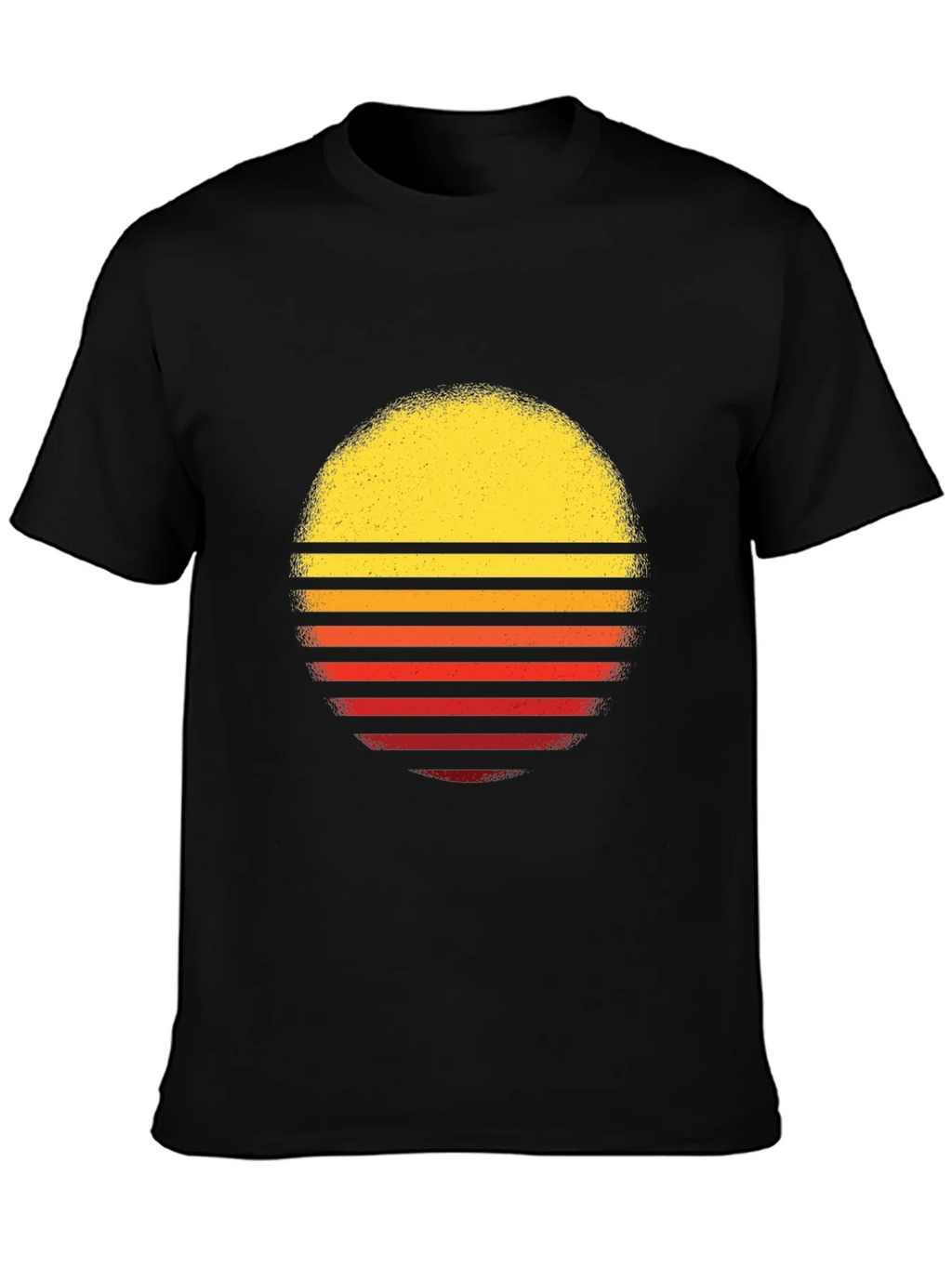 Retro Sunset Graphic T-Shirt - Black product image 3