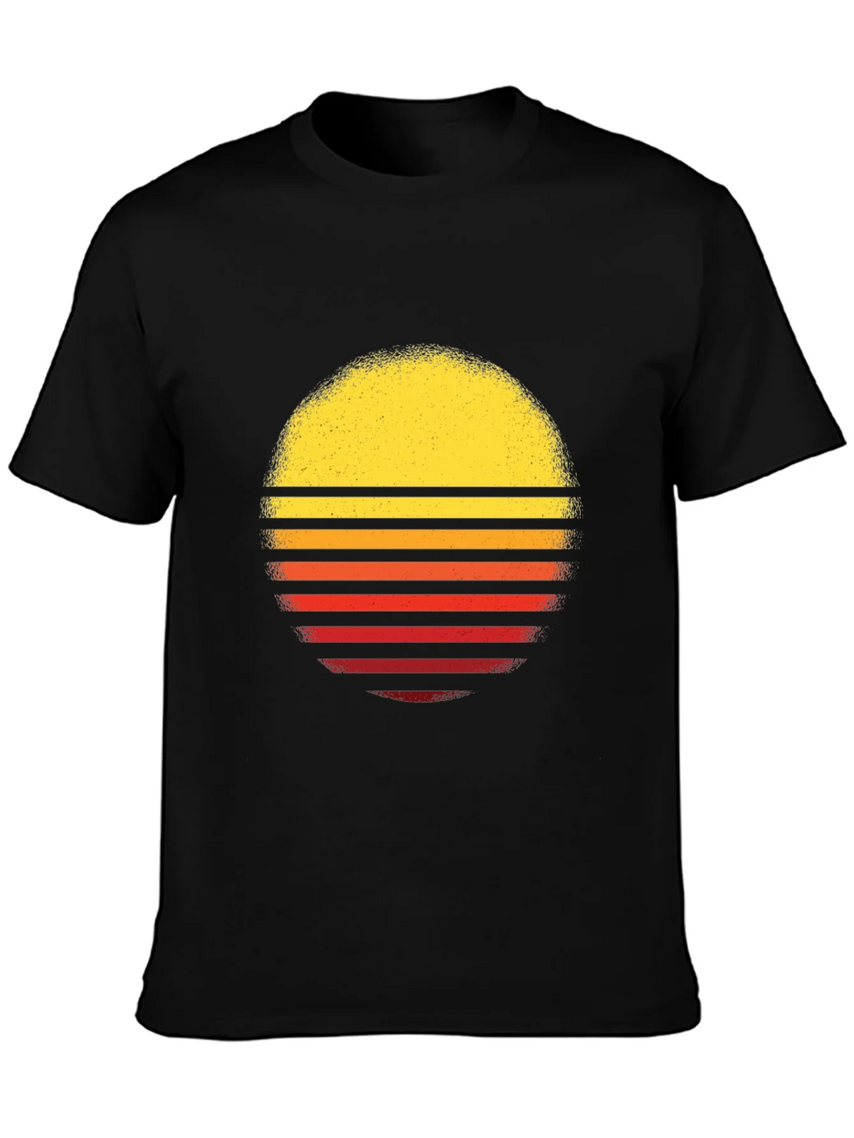 Retro Sunset Graphic T-Shirt - Black product image 3