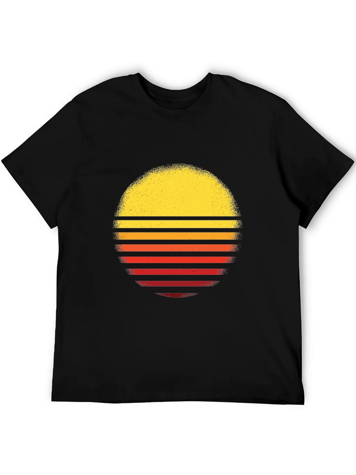 Retro Sunset Graphic T-Shirt - Black product image 5