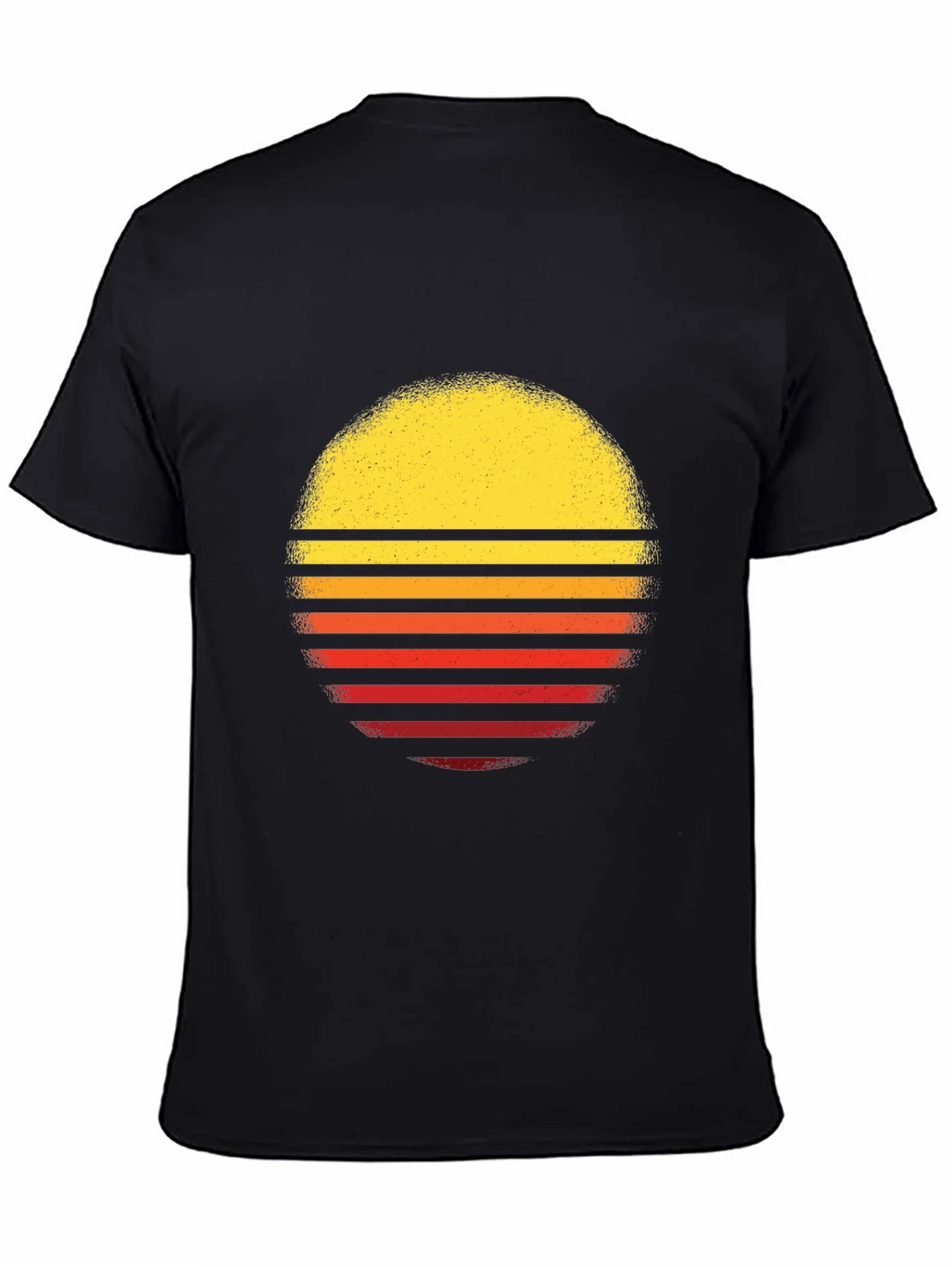 Retro Sunset Graphic T-Shirt - Black product image 4
