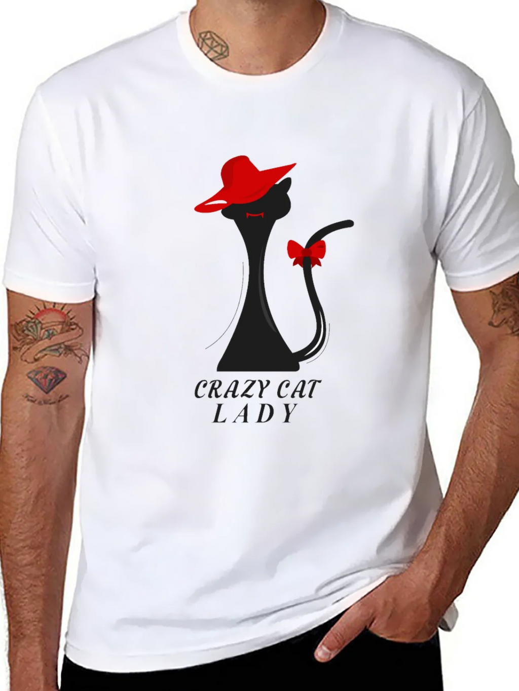 Crazy Cat Lady T-Shirt: Elegant Feline Silhouette Tee product image 7