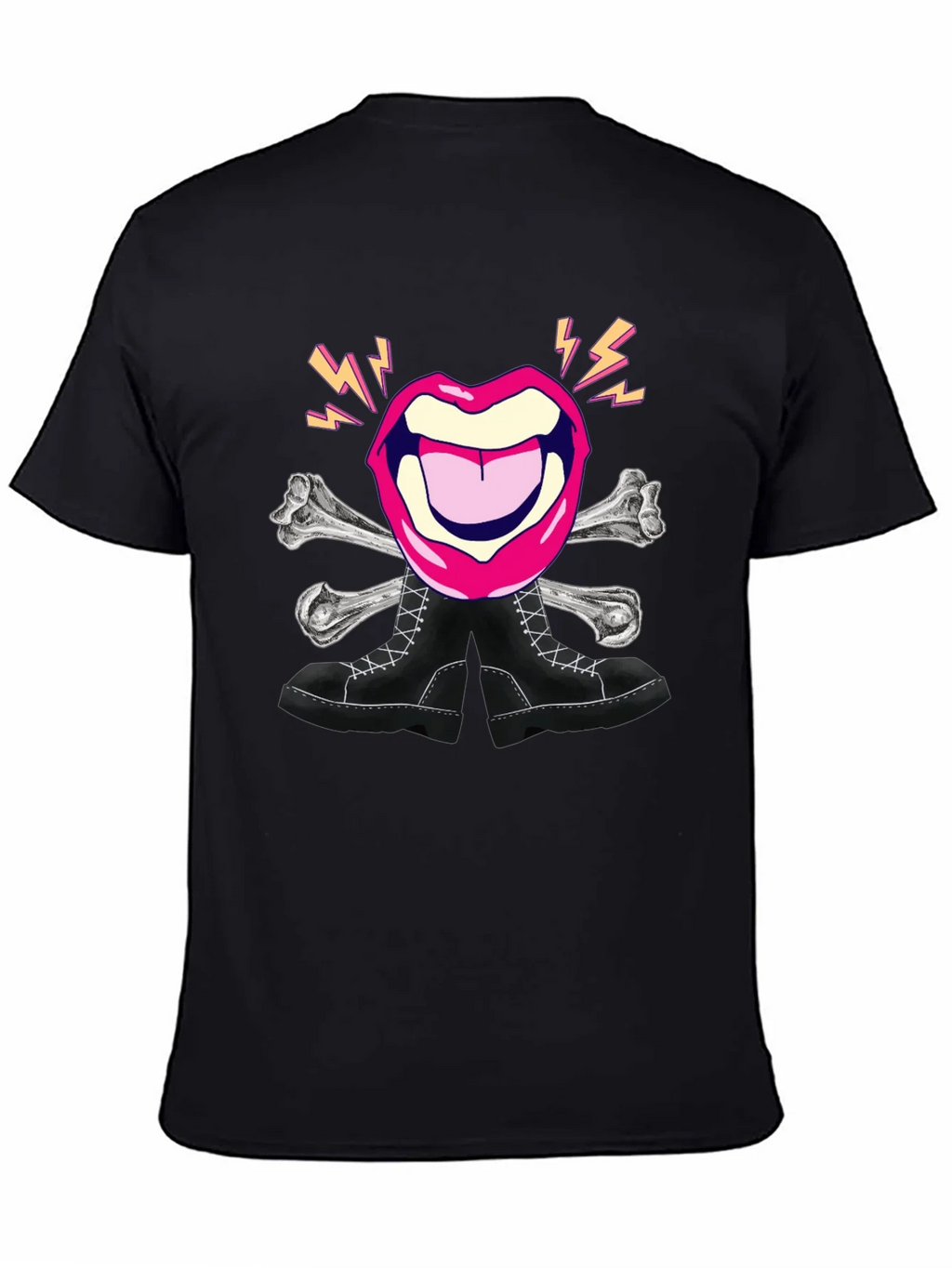 Rock Lips Crossbones Boots Graphic Tee product image 4