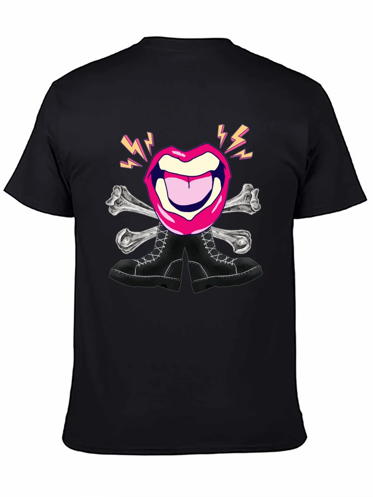 Rock Lips Crossbones Boots Graphic Tee product image 4