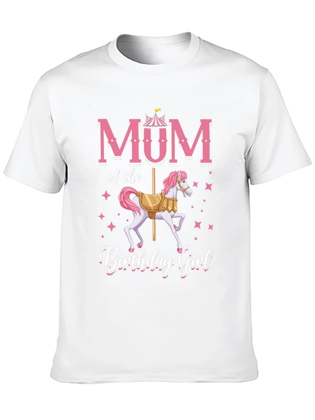 Mum Birthday Girl T-Shirt Carousel Horse product image 9