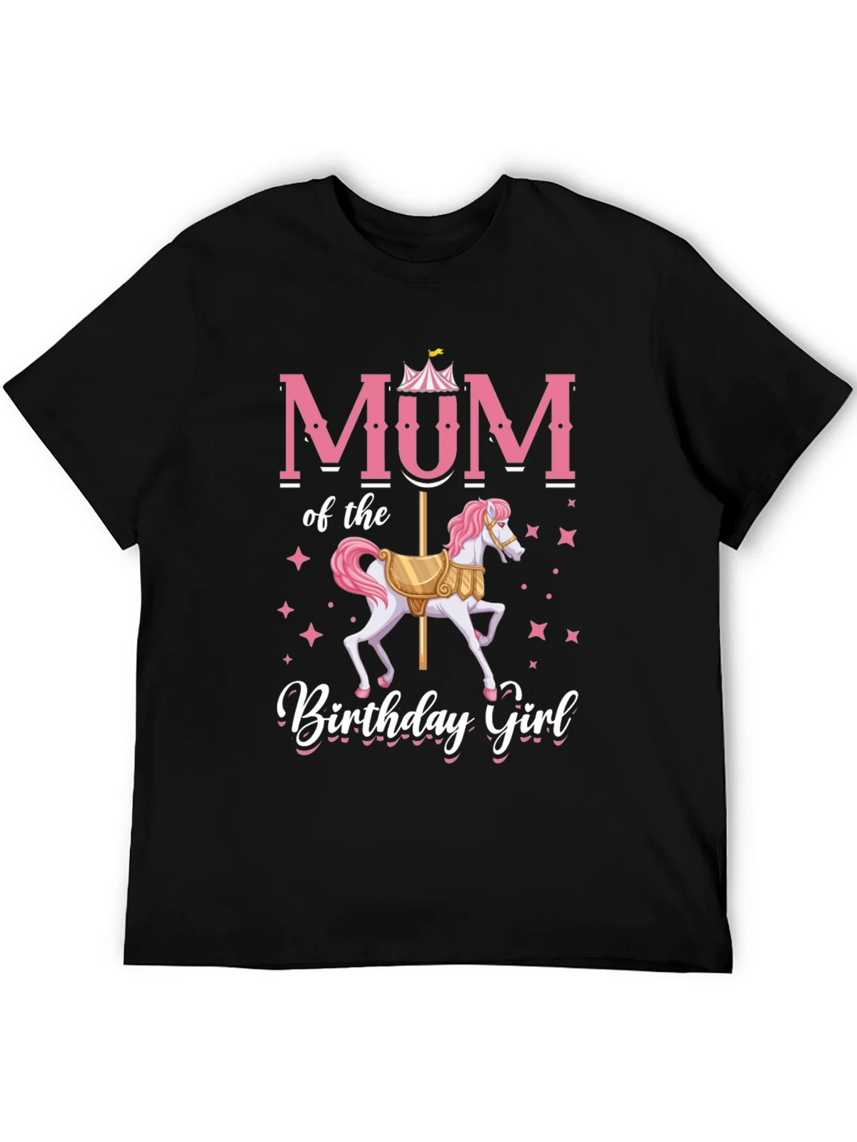 Mum Birthday Girl T-Shirt Carousel Horse product image 5