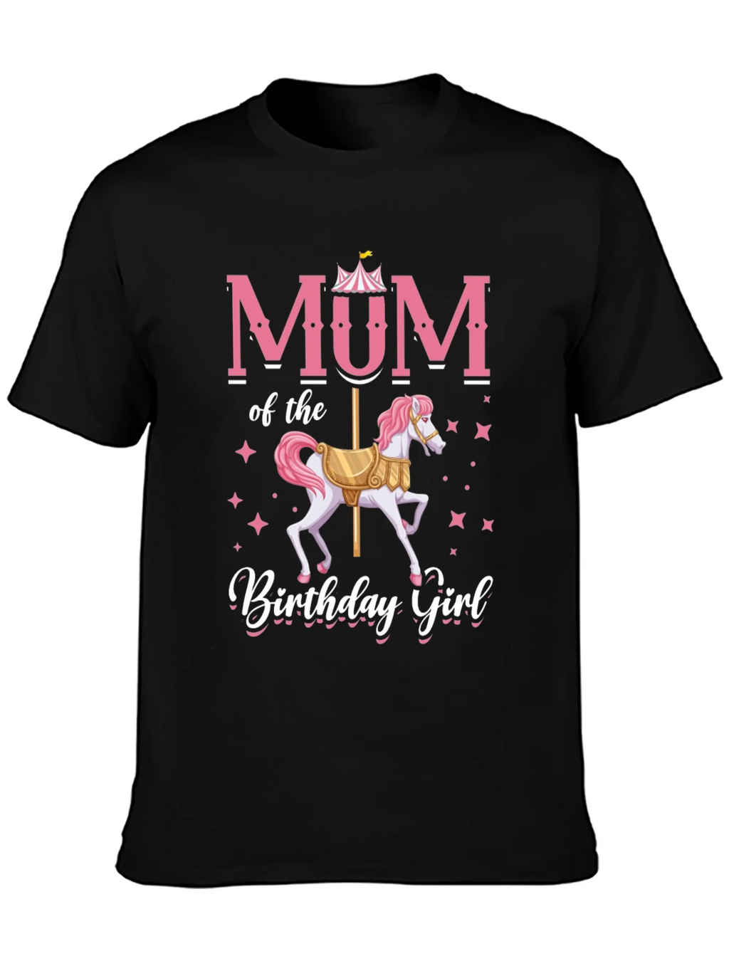 Mum Birthday Girl T-Shirt Carousel Horse product image 3