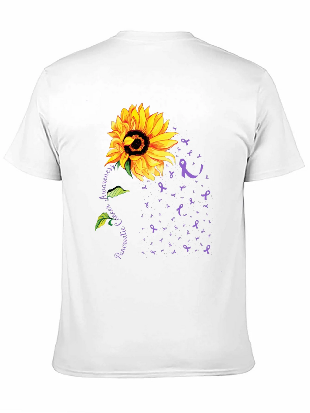 Sunflower Pancreatic Cancer Awareness T-Shirt product image 10
