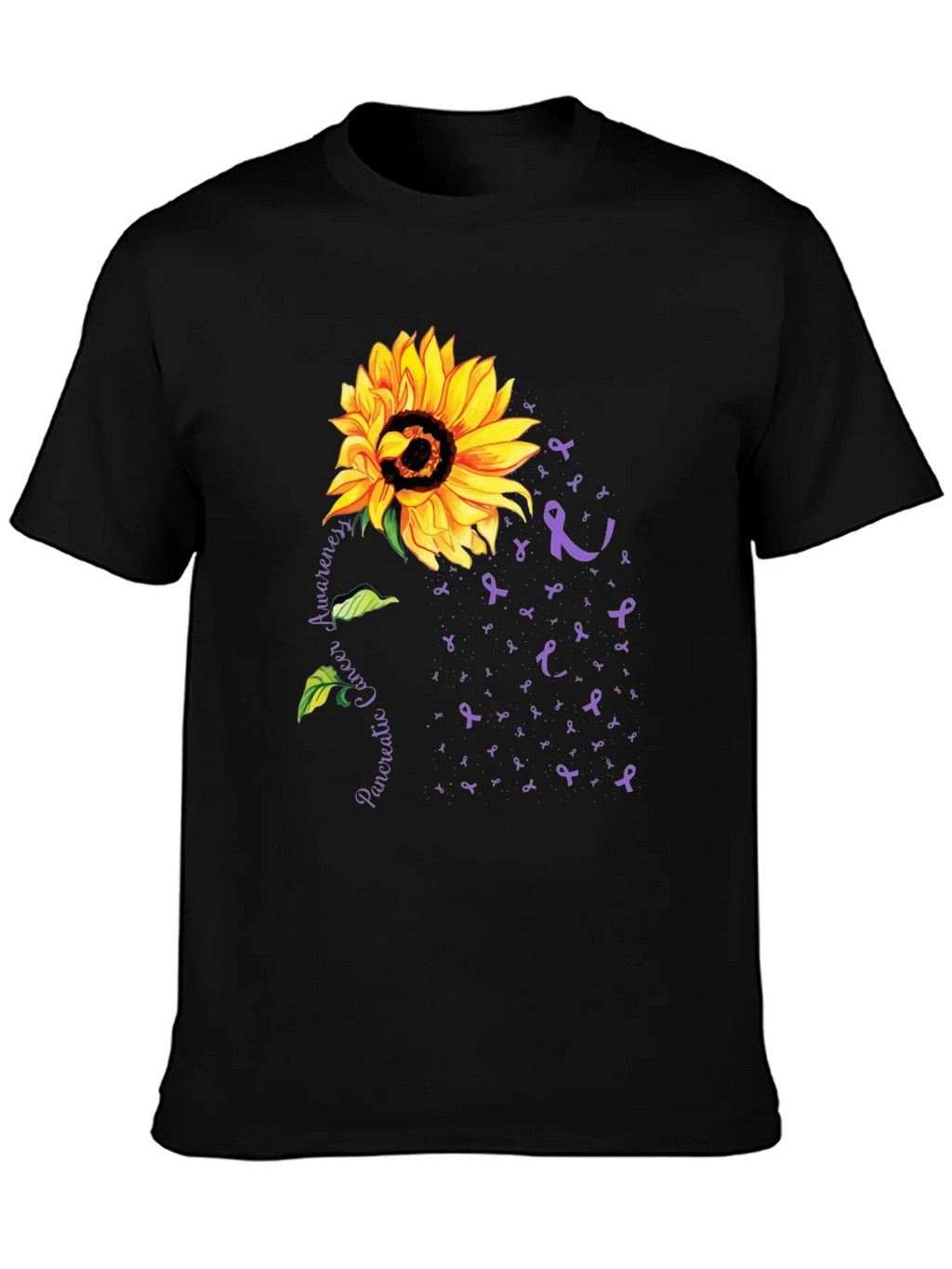 Sunflower Pancreatic Cancer Awareness T-Shirt product image 3